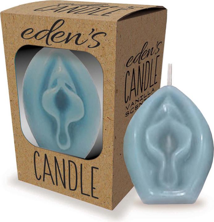 Produktbild Little Genie Productions Eden’s Candle - Vanilla Scented Vagina - Blue