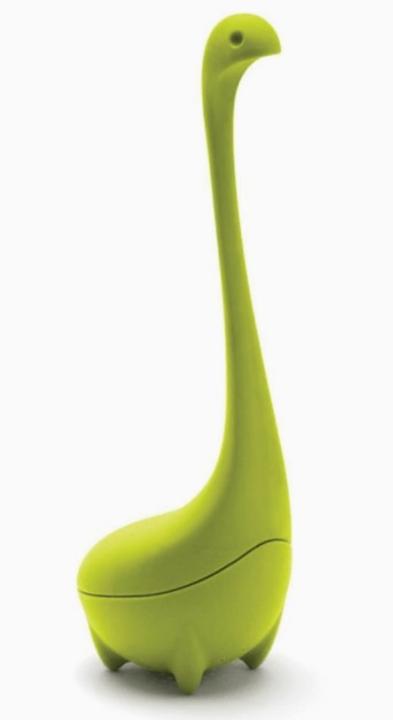 Actual product image Ototo Baby Nessie tea strainer and tea filter with handle green