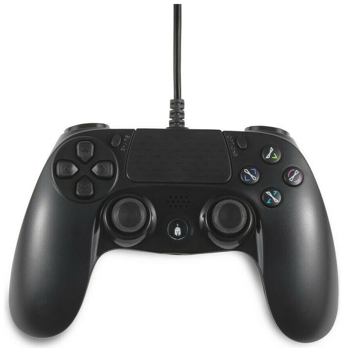 Actual product image Spartan Gear PS4 Controller Hoplite wired black compatible with PC and PS-4 (PS4, PC)