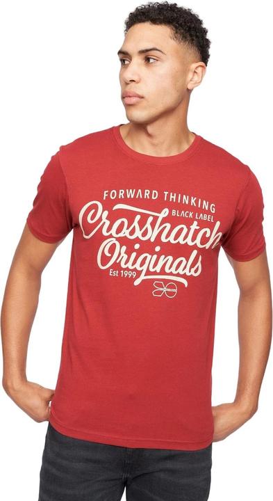 Actual product image Crosshatch Mens Luckmoore Assorted Designs T-Shirt (Pack of 5) (S)
