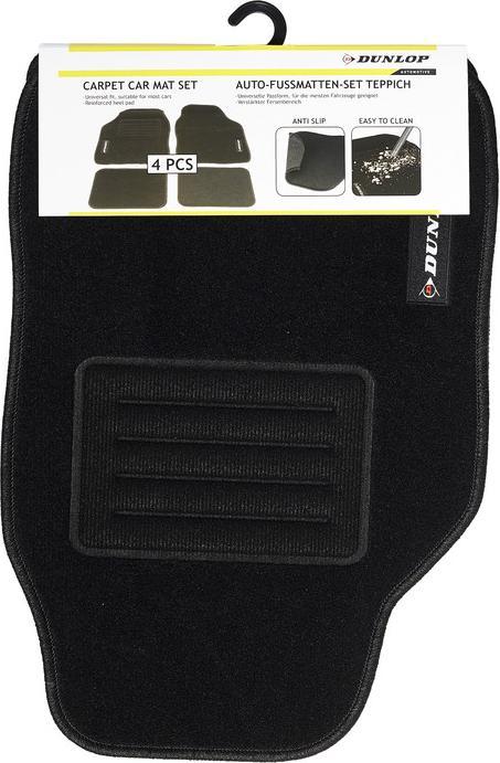 Dunlop Car mat set carpet 4pcs PP/PES (1 jeu de 4 tapis de sol)