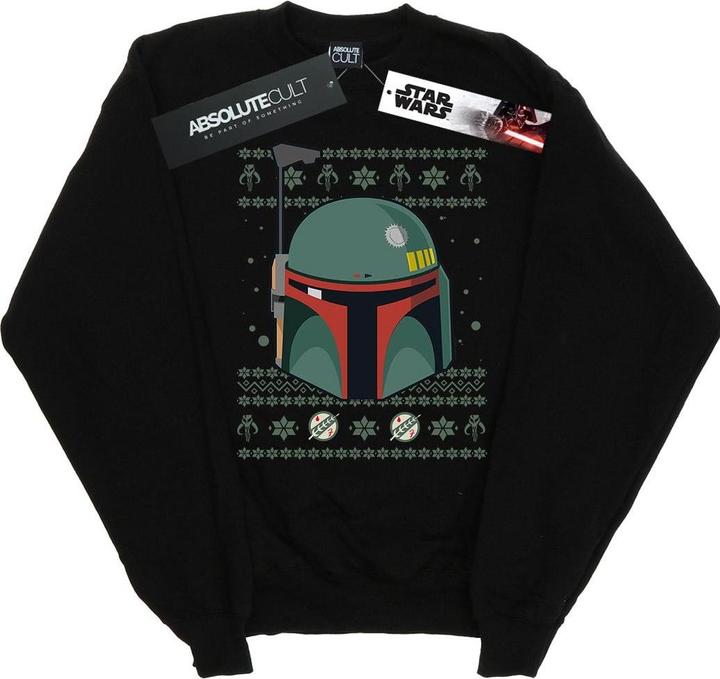 Actual product image Star Wars Mens Boba Fett Christmas Sweatshirt (M)
