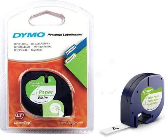 Immagine prodotto Dymo Nastro di carta nero su bianco (1.20 cm, Bianco)