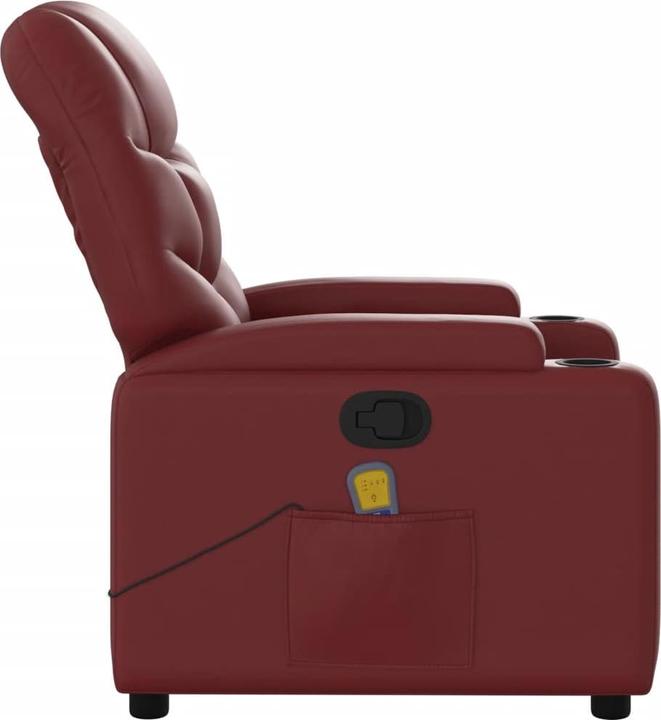 Produktbild VidaXL Massagesessel Weinrot Kunstleder,Farbe: Weinrot,Material