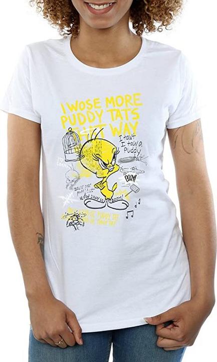 Immagine prodotto Looney Tunes Maglietta da donna/ragazzo More Puddy Tats Tweety in cotone (S)