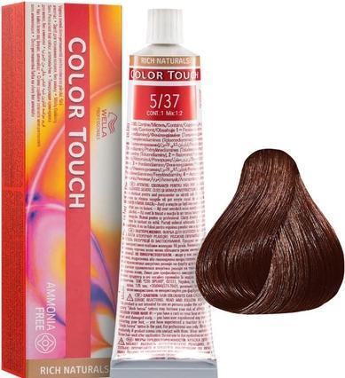 Actual product image Wella Colour Touch Farba 60 ml 5/37 (5, 37 Light Brown Gold-Brown Permanent Hair Colour)