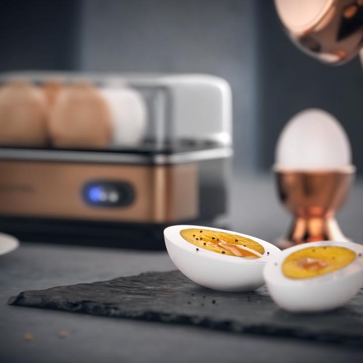 Image du produit Arendo Ensemble petit-déjeuner, grille-pain 2 tranches avec grille à brioches et cuiseur à oeufs pour 6