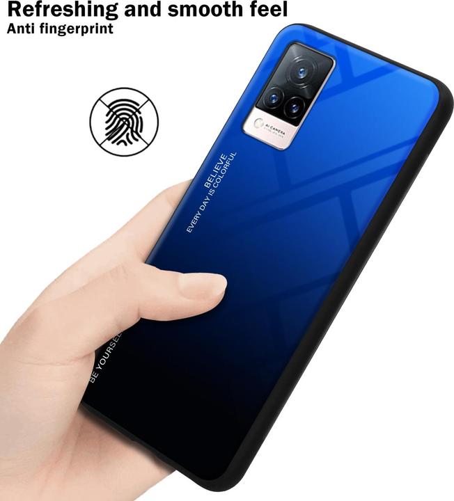 Actual product image Cadorabo TPU 2 colors glass envelope (Vivo V21)