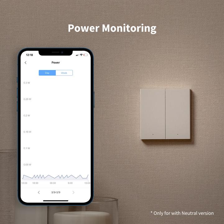 Produktbild Aqara Smart Wall Switch H1 Weiss No Neutral, Double Rocker (Zigbee)