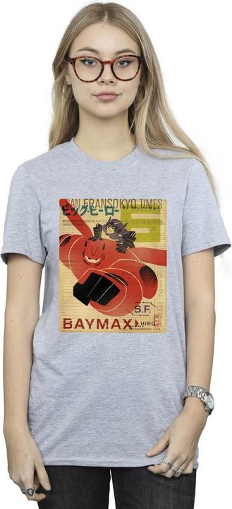 Image du produit Disney - T-shirt BIG HERO BAYMAX FLYING BAYMAX NEWSPAPER - Femme (L)