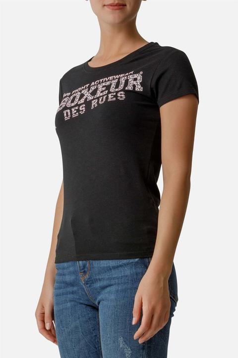 Boxeur des Rues Front Logo Round Neck T-Shirt