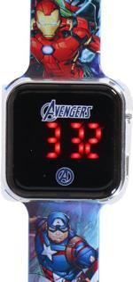 Immagine prodotto Accutime Orologio LED per bambini Avengers (blu), Orologio digitale con display LED per l'ora e la data (Orologio digitale, 38 mm)