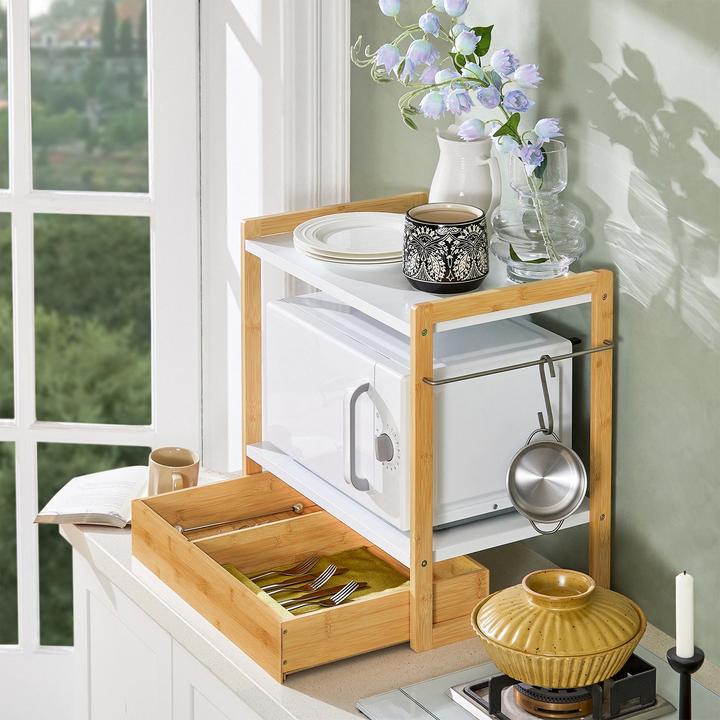 Immagine prodotto SoBuy Ripiano per microonde (55 x 35 x 49 cm)