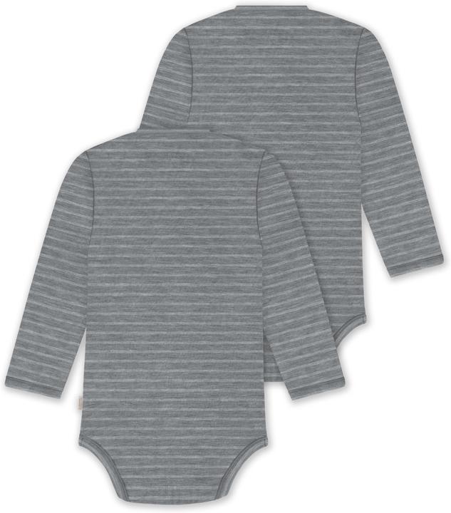 Immagine prodotto Normani Confezione da 2 body per neonato Basic Merino a maniche lunghe con bottoni - 9347 (74)