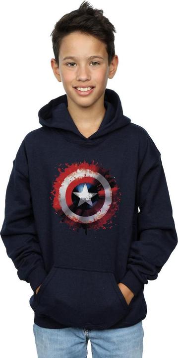 Actual product image Boys Avengers Captain America Art Shield Hoodie (128)