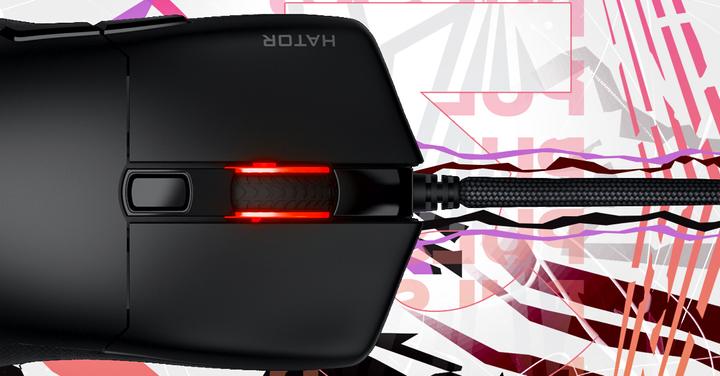 Actual product image Hator Pulsar 3, black - Optical Yellow 100M Switches PixArt PMW 3311(HTM610) (Cable)