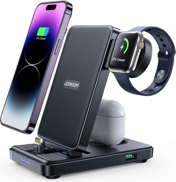 Image du produit Joyroom JR-WQS02 Station de charge pliable 4 en 1 (version Lightning) (15 W)