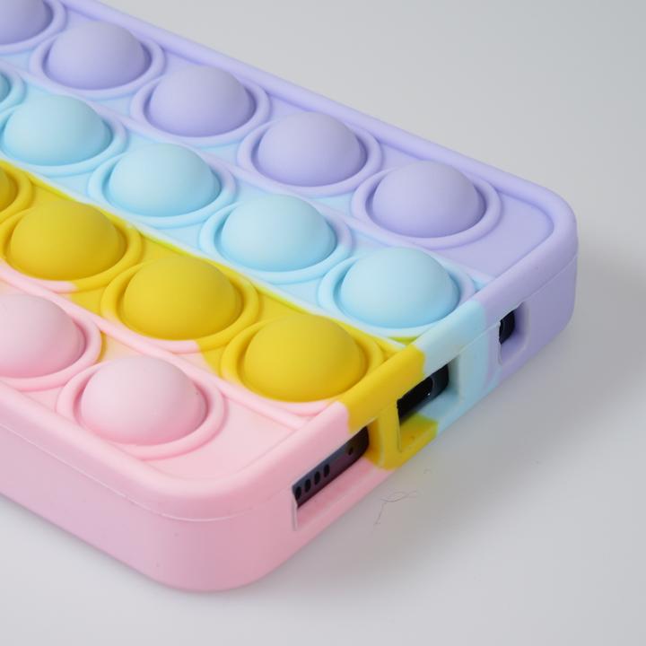 Produktbild PhoneLook Hülle Silikon Luftblasen Anti-Stress Regenbogen (Samsung Galaxy A51)