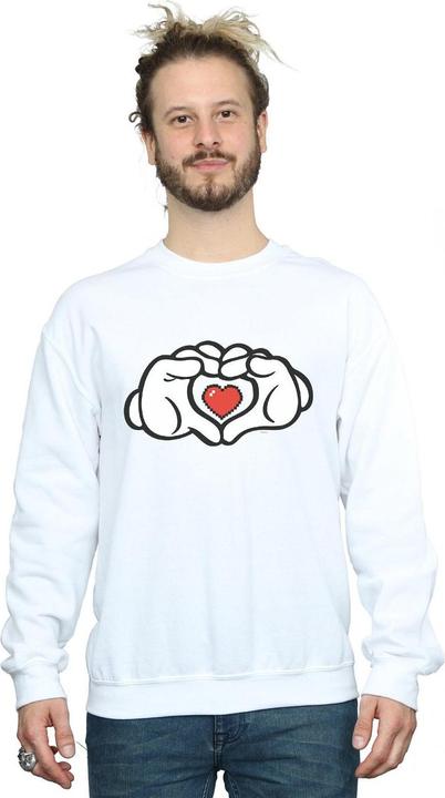 Actual product image Disney Mens Mickey Mouse Heart Hands Sweatshirt (M)