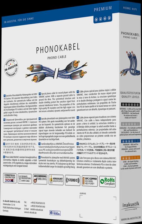 Produktbild Inakustik Premium Phonokabel (1.50 m, Cinch)