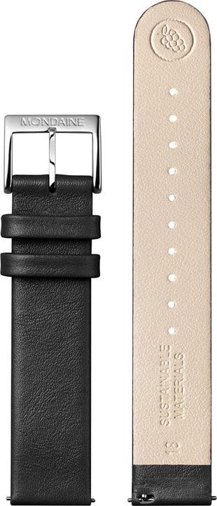 Image du produit Mondaine MSE.35110.LB Evo II Dames Horloge - Stationsklok - Saffierglas - Roestvrijstaal/Leer - Wit/Zilver/Zw (Swiss Made, 35 mm)
