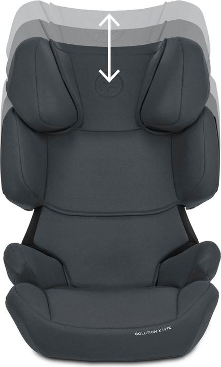 Actual product image Cybex SOLUTION X I-FIX Cobblestone Grey | dark grey (Booster seat, ECE R129/i-Size Standard)