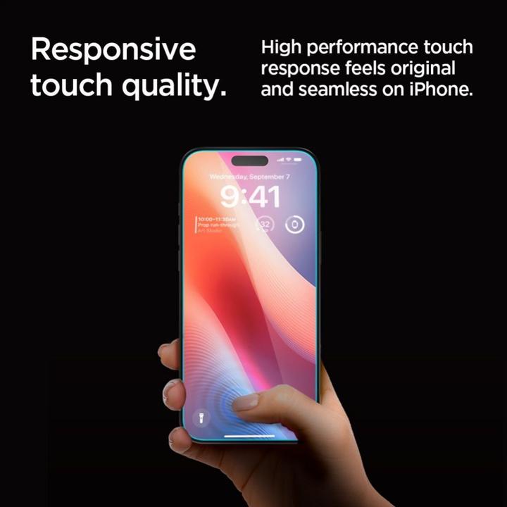 Actual product image Spigen Glas.Tr ”Ez Fit” 2-Pack forfor iPhone 16 Pro Max 6,3" privacy (2 Piece, Apple iPhone 16 Pro Max)