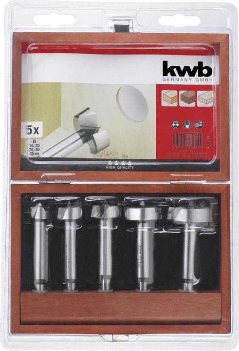 Produktbild kwb Forstnerbohrer-Satz 5-tlg 706000 (35 mm, 15 mm, 30 mm, 20 mm, 25 mm)