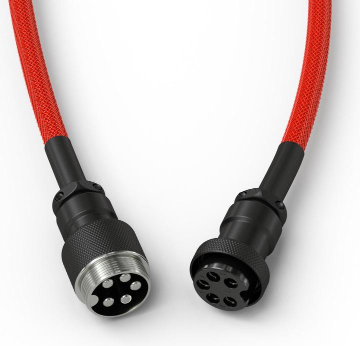 Productafbeelding Glorious GMMK spiraalkabel Crimson Red, spiraalkabel, USB-C/USB-A - rood/zwart