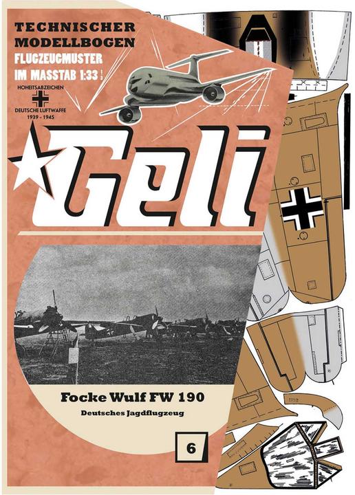 Immagine prodotto Geli modello di cartone della focke wulf fw 190