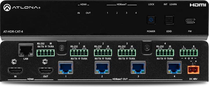 Atlona 4K/HDR HDMI 2.0b HDBaseT HDMI 1 X 4 Distribution Amplifier