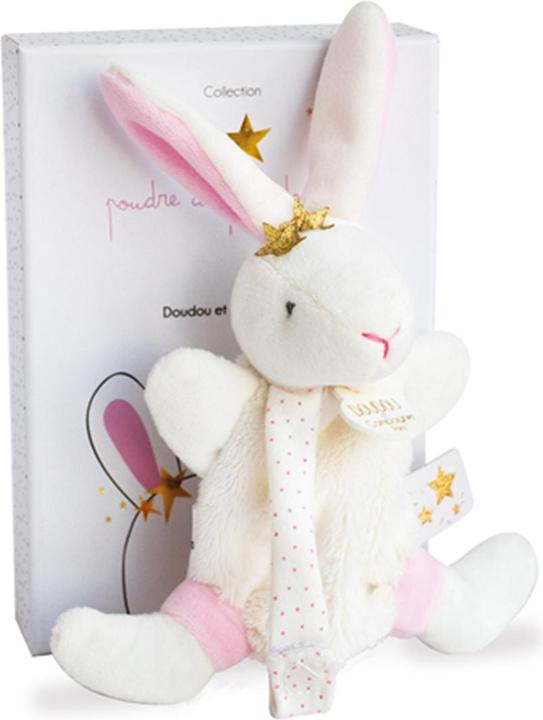 Produktbild Doudou et Compagnie Hase Stern Schmusetuch mit Schnullerhalter15cm