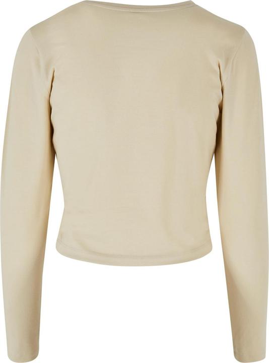 Actual product image Build Your Brand Womens/Ladies Long-Sleeved Crop Top (L)