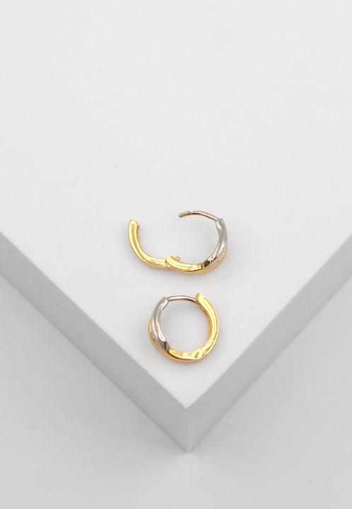 Produktbild Muau Creolen (750, 18 K Gelbgold, Weissgold)