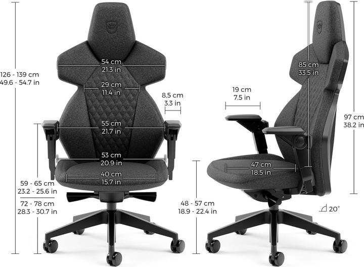 Immagine prodotto noblechairs Sedia da gioco DAWN TX - granito