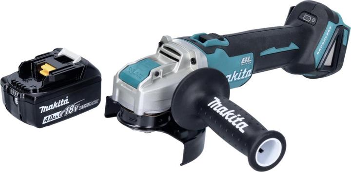 Productafbeelding Makita DGA 521 M1X1 accu haakse slijper 18 V 125 mm X-LOCK Brushless + 1x accu 4.0 Ah - zonder (125 mm)
