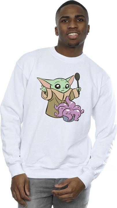 Actual product image Star Wars Mens The Mandalorian Spooky Cooking Sweatshirt (S)