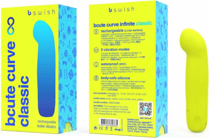 Productafbeelding Bswish B Swish - Bcute Curve Infinite Classic Vibrador Hersluitbare Silicona Amarillo