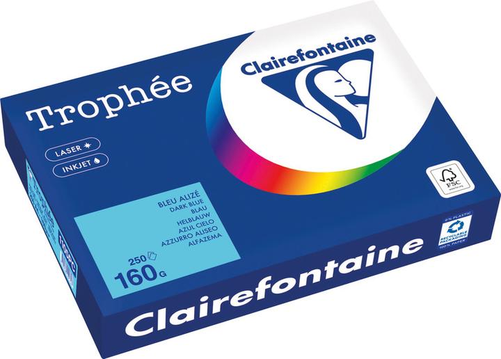 Produktbild Clairefontaine Universalpapier Trophée farbig (160 g/m², 250 x, A4)