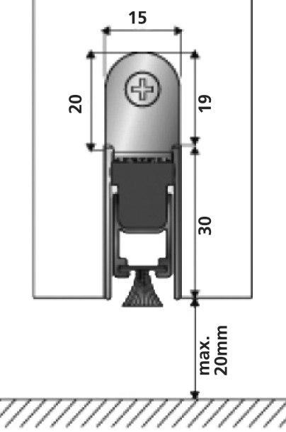 Produktbild Magni EllenMatic Brush si, 833 mm z. Einn. m. Montagew.
