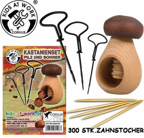 Produktbild Kids at work Kastanienset Pilz und Bohrer