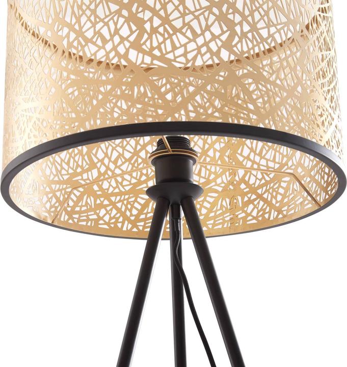 Produktbild Lindby Yonah Stehleuchte schwarz gold Dreibein (E27)