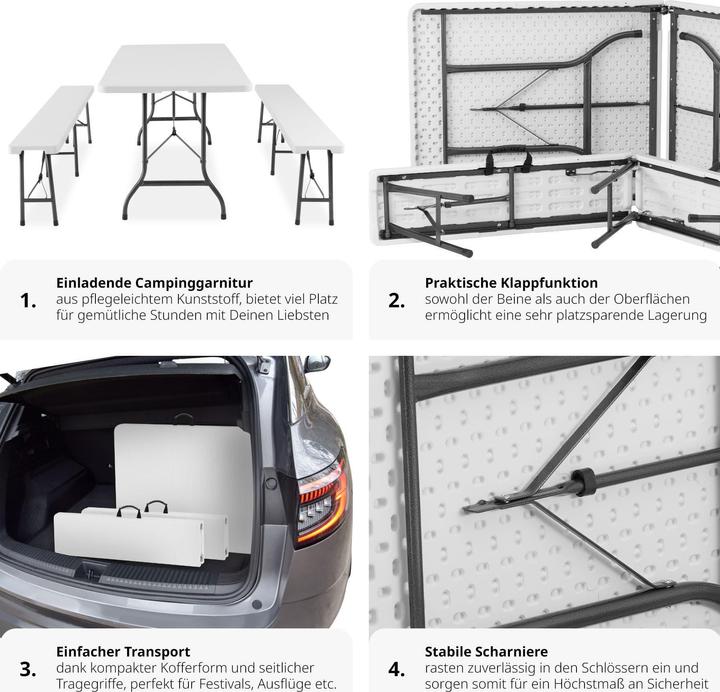 Image du produit tectake Ensemble de table de camping