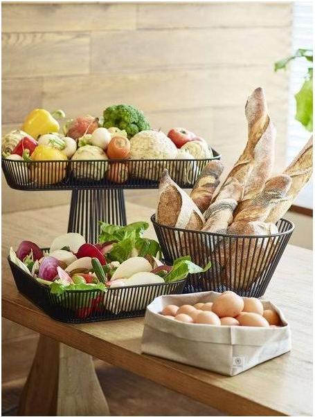 Actual product image Revol Square basket, black, 35.4x35.4x6.5 cm