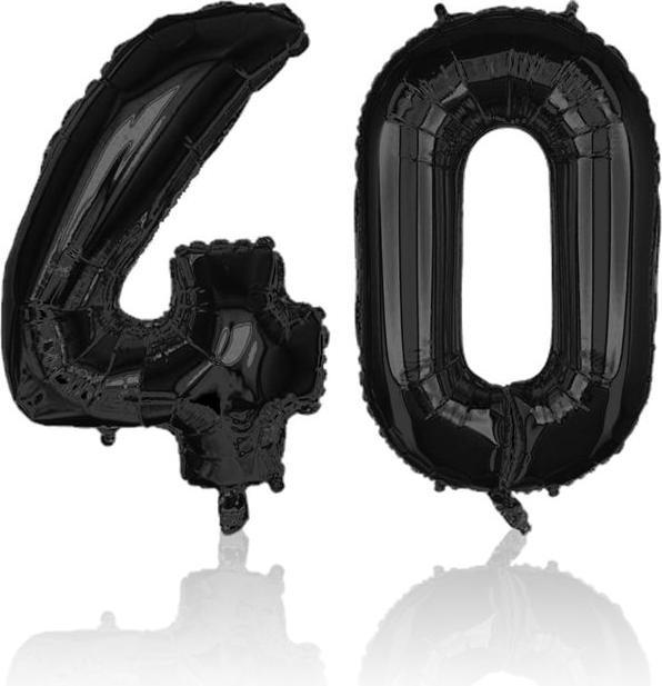 Immagine prodotto Hermex Palloncino in foil numero 40 nero palloncino numero palloncino elio 40cm (1 x)