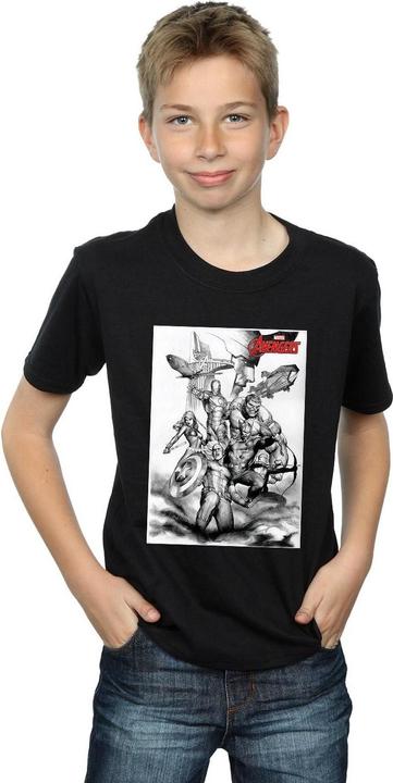 Produktbild Avengers Assemble Team Sketch TShirt Jungen (152, 158)