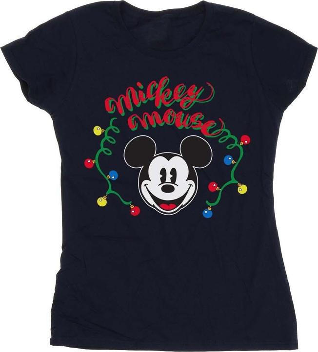 Disney Mickey Mouse Christmas Light Bulbs TShirt (L)