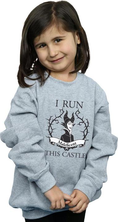Actual product image Maleficent Girls I Run This Castle Cotton Sweatshirt (116)