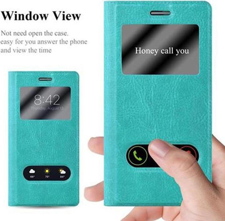 Produktbild Cadorabo Book mit View Doppelfenster Cover (Huawei Ascend P7)