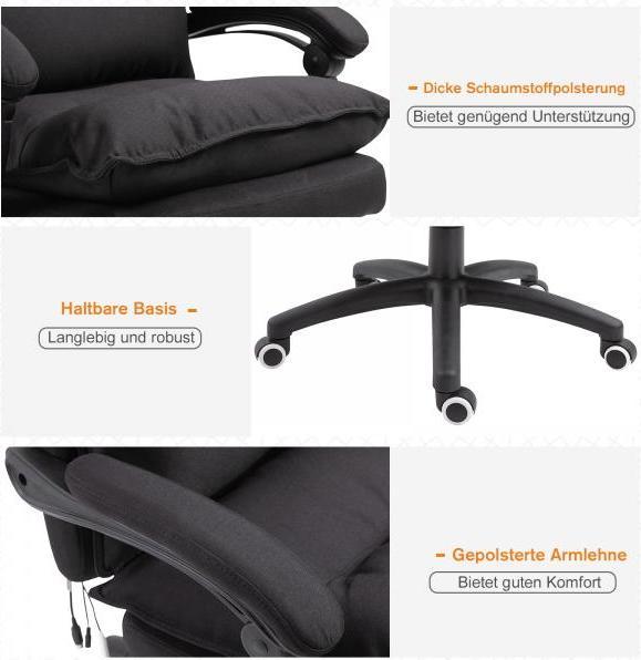 Produktbild Vinsetto Bürostuhl mit Massagefunktion